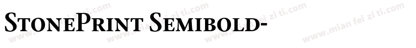 StonePrint Semibold字体转换
